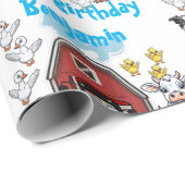 レッドバーンキュートファームアニマルズ誕生日ギフト ラッピングペーパー (ロールコーナー)