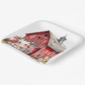 レッドバーンキュート牛とチキンボーイ誕生日パーティー ペーパープレート (傾斜あり)