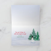 レッドバーンクリスマスリース雪だるま シーズンカード (内部)