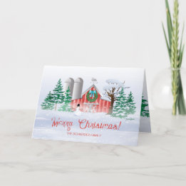 レッドバーンクリスマスリース雪だるま シーズンカード