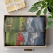 レッドバーンズ緑の草のフィールドSquaw山、WA 薄葉紙 (ギフト)