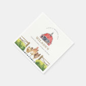 レッドバーンチキンファームウォーター子供の誕生日 スタンダードカクテルナプキン (角)