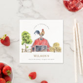 レッドバーンチキンファームウォーター子供の誕生日 スタンダードカクテルナプキン (インサイチュ)