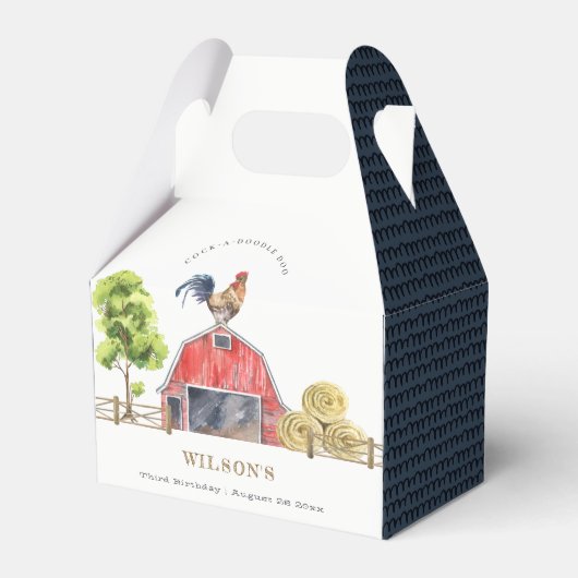 レッドバーンチキンファームウォーター子供の誕生日 フェイバーボックス (正面サイド)