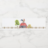 レッドバーンチキンファームウォーター子供の誕生日 ペットボトルラベル (シングルラベル)