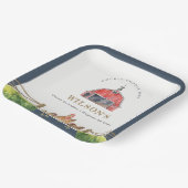 レッドバーンチキンファームウォーター子供の誕生日 ペーパープレート (傾斜あり)