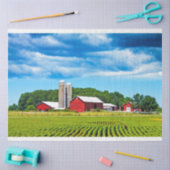 レッドバーンティッシュデコページ紙ファームフィールド 薄葉紙 (クラフト)