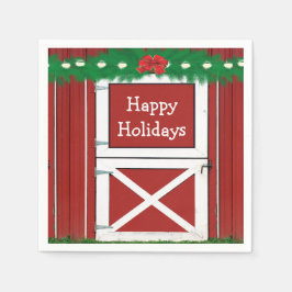 レッドバーンドアカスタムホリデーパーティナプキンス#2 スタンダードカクテルナプキン