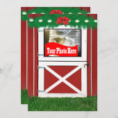 レッドバーンドアカスタムホリデーフォトフラットカード シーズンカード (正面/裏面)