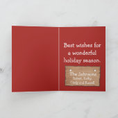 レッドバーンドアカスタムーホリデーフォトカード シーズンカード (内部)