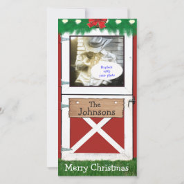 レッドバーンドアカスタム1フォトホリデーカード シーズンカード