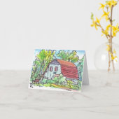 レッドバーンハウス カード (黄色い花)