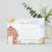 レッドバーンファームアニマルサンキューカードレターノート エンクロージャーカード (スタンド正面)