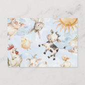 レッドバーンファームアニマルサンキューカードレターノート エンクロージャーカード (裏面)