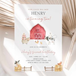 レッドバーンファームアニマルズバースデーパーティー 招待状