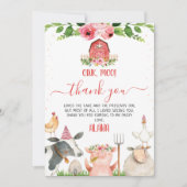 レッドバーンファームアニマルズ誕生日サンキューカード 招待状 (正面)