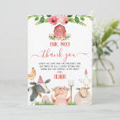 レッドバーンファームアニマルズ誕生日サンキューカード 招待状 (スタンド正面)