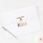 レッドバーンファームアニマルズ誕生日サンキューステッカー スクエアシール (封筒)