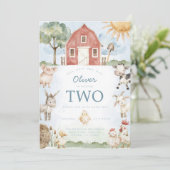 レッドバーンファームアニマルバースデーパーティーの招待 招待状 (スタンド正面)