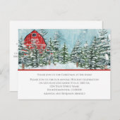 レッドバーンファームクリスマスホリデーパーティー招待状 ポストカード (正面/裏面)