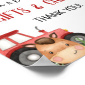 レッドバーンファームフォージバースデーパーティーサイン ポスター (角)