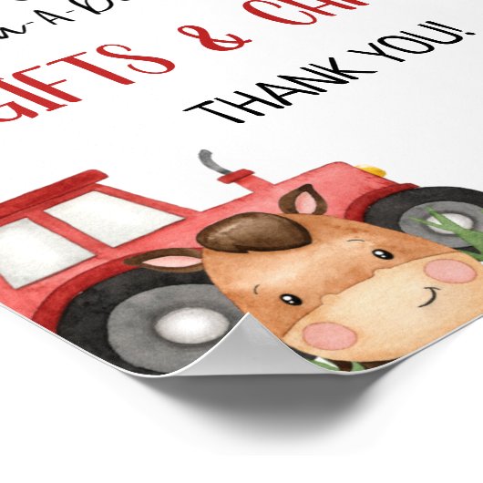 レッドバーンファームフォージバースデーパーティーサイン ポスター (角)