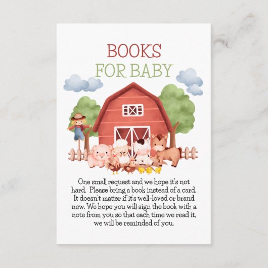 レッドバーンファームブックスフォーベビー エンクロージャーカード (正面)