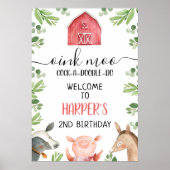 レッドバーンファームブロージュエグジー18x26誕生日ウェルカムサイン ポスター (正面)