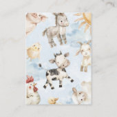レッドバーンファーム動物の赤ちゃんシャワーブックリクエスト エンクロージャーカード (裏面)