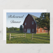 レッドバーンフェンスカントリーウェディングリハーサルディナー 招待状 (正面/裏面)