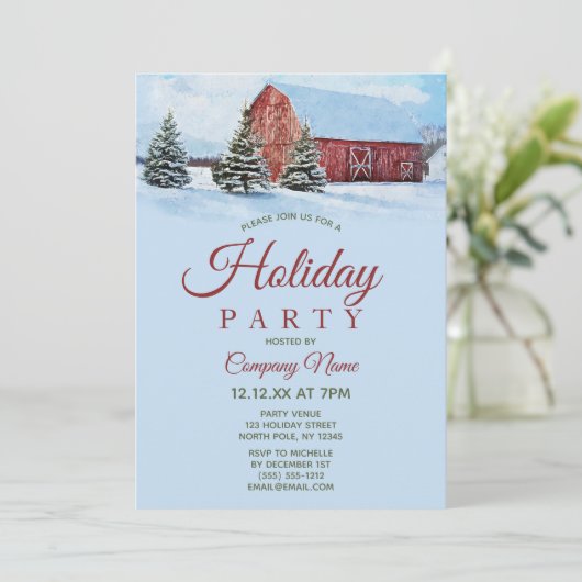 レッドバーンフォレストホリデ企業のィスクリスマスパーティー 招待状 (スタンド正面)