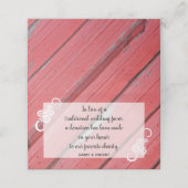 レッドバーンフラワーズウッド結婚ズ・チャリティーの好意 プレイスカード (外部開封)