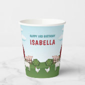 レッドバーンブルースカイキッドとファーム動物の誕生日 紙コップ (左)