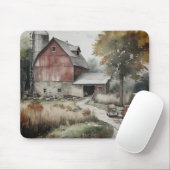 レッドバーン付きファームマウスパッド マウスパッド (マウス)