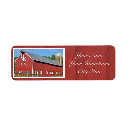 レッドバーン差出人住所ラベル ラベル (正面)