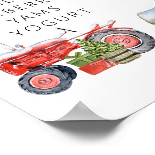 レッドバーン | ウィンターファーム ファーストバースデー マイルストーン ポスター (角)