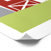 レッドバーン&コーン図解入りの、写真付きのアートプリント ポスター (角)