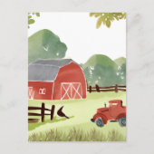 レッドバーン | ファームウォーター色トラクタ絵を描ーズ ポストカード (正面)