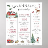 レッドバーン |冬のファームの最初の誕生日マイルストーン ポスター (正面)