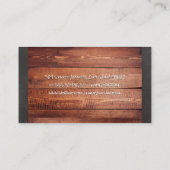 レッドバーン | 木目チョークの背景 名刺 (裏面)