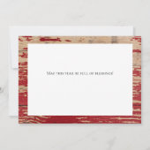 レッドバ素朴ンウッドカスタムフォトクリスマスカード シーズンカード (裏面)