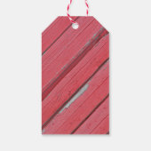 レッドバ素朴ンウッドカントリーウェディングメッセージカード ギフトタグ (裏面)