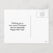 レッドバ素朴ンスノークリスマスウィンターホリデー シーズンポストカード (裏面)