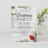 レッドバ素朴ードウィンターグリーナリーウッドホリデーパーティー 招待状 (スタンド正面)