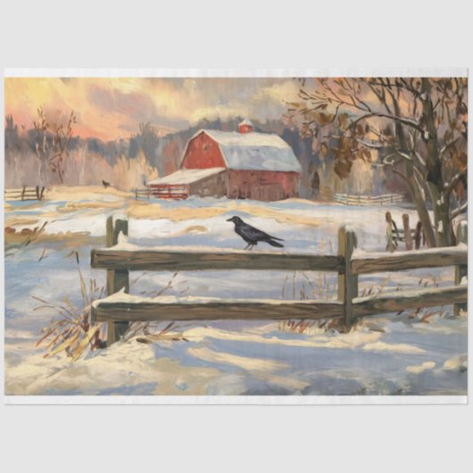 レッドバ素朴ーンウィズクロウファームハウスデクページ 薄葉紙 (正面)