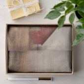 レッドバ素朴ーンヴィンテージ絵を描のデコペ 薄葉紙 (ギフト)