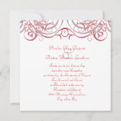 レッドバ魅力的ードケージ結婚式招待状 招待状 (裏面)