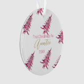 レッドパゴダのクリスマスツリー"初めてのクリスマスas" オーナメント (正面)