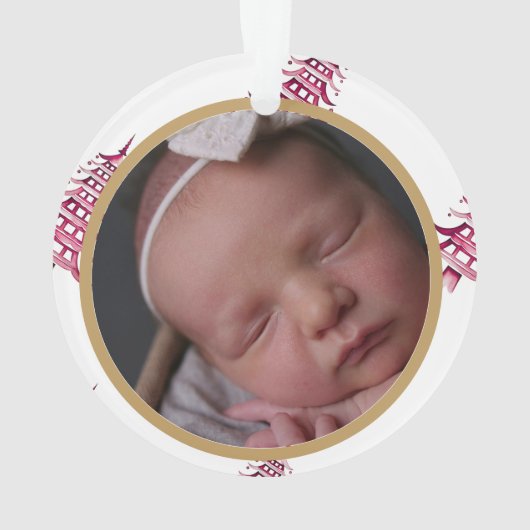 レッドパゴダのクリスマスツリー"初めてのクリスマスas" オーナメント (裏面)