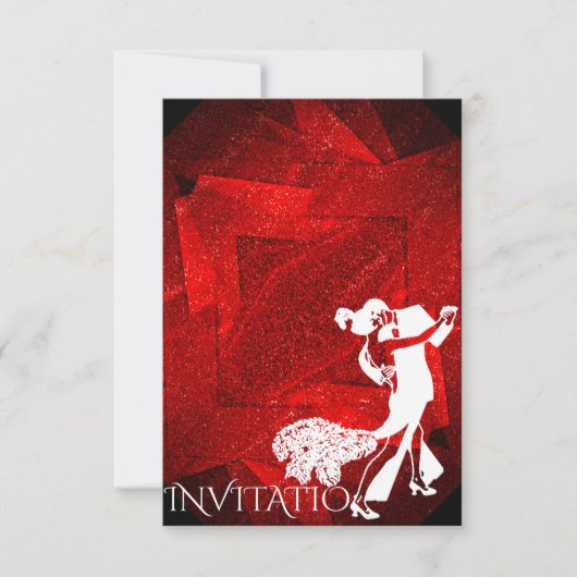 レッドパッションダンスパーティーシャルストン 招待状 (正面)